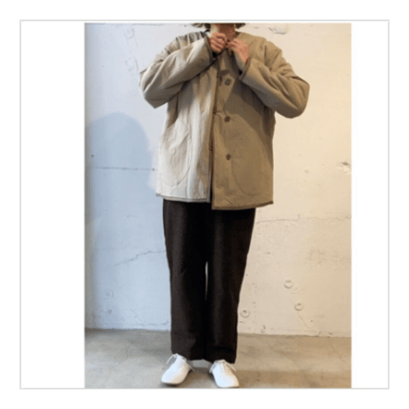 NATURAL LAUNDRY ボアリバーシブルジャケット　オフｘベージュ