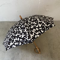 SUR MER 日傘　綿麻キャンバス ナチュラルフラワー（綿 80% 麻20％）晴雨兼用