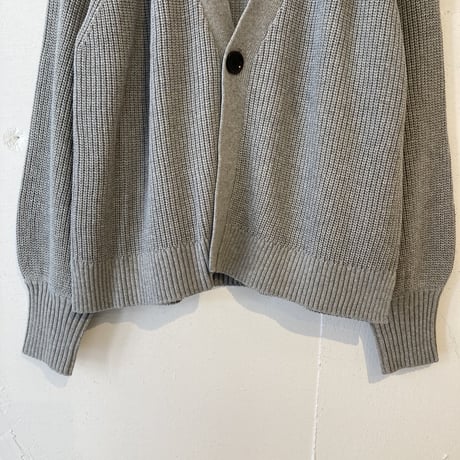 UNIVERSAL SEVEN コットンニット ショートカーデ TOPグレー