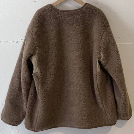 NATURAL LAUNDRY ボアリバーシブルジャケット　ベージュ×モカ
