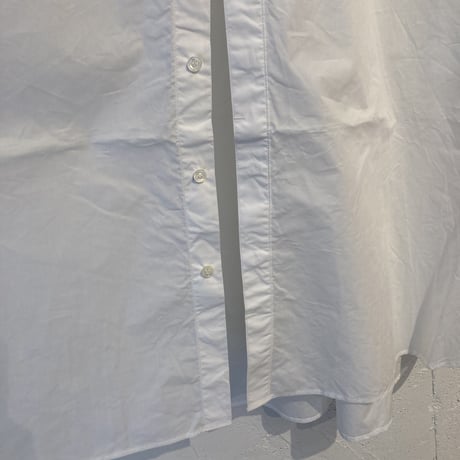UNIVERSAL TISSU バンドカラーシャツワンピース シロ