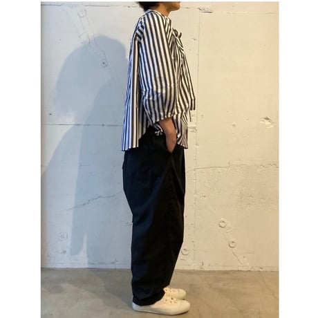 UNIVERSAL TISSU ボウタイブラウス クロワイドストライプ