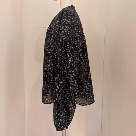 【BON VIEUX TEMPS】ランダムドットシャツ　BLACK×WHITE