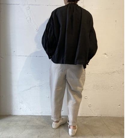 TISSU トリプルワッシャーリネン イージーテーパードパンツ size1 キナリ