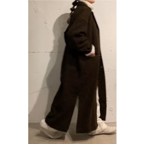 TISSU オリジナルウールへリンボン チェスターコート size3 ベージュへリンボン