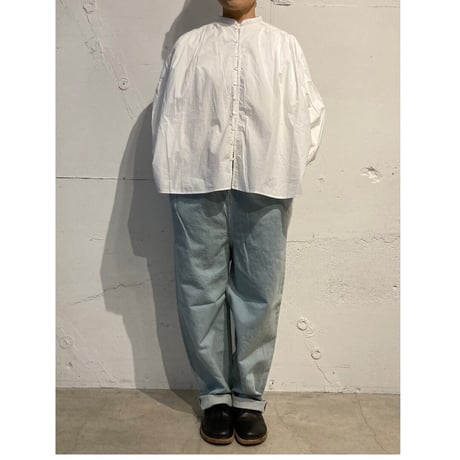 TISSU サフィランリネンデニム イージーテーパードパンツ size3 オフ