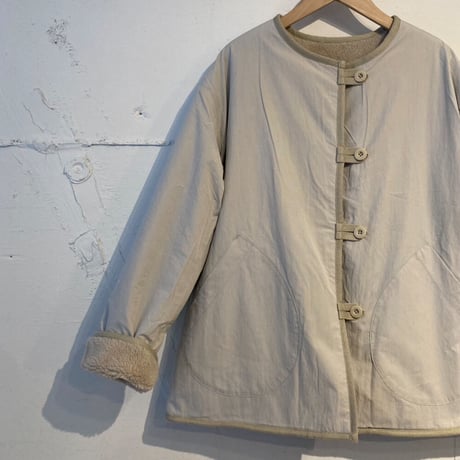 NATURAL LAUNDRY ボアリバーシブルジャケット　オフｘベージュ