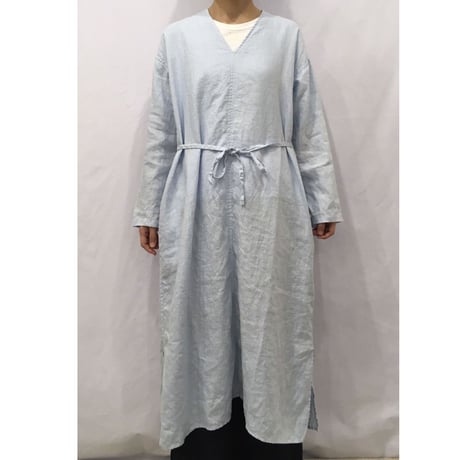 UNIVERSAL TISSU リネン カフタンドレス　クロ