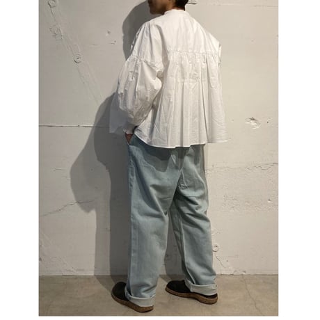 TISSU サフィランリネンデニム イージーテーパードパンツ size3 オフ