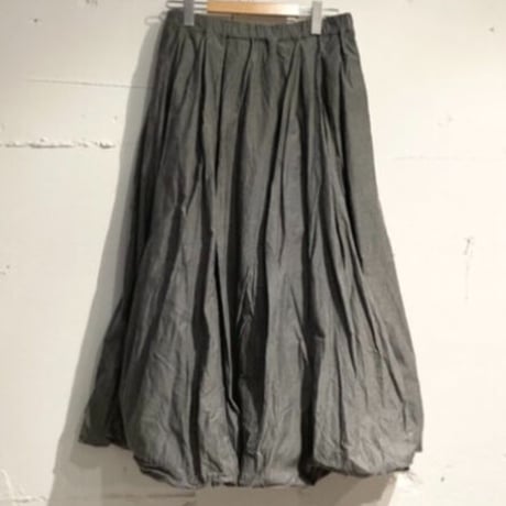 UNIVERSAL TISSU ナチュラルタイプライター イージーバルーンスカート TOPグレー