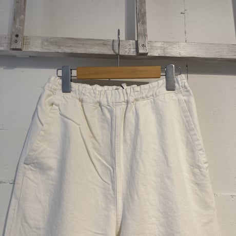 TISSU サフィランリネンデニム イージーテーパードパンツ size1 オフ