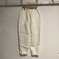 TISSU トリプルワッシャーリネン イージーテーパードパンツ size1 シロ
