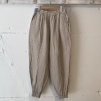 UNIVERSAL SEVEN トリプルワッシャーリネン ジョガーパンツ キナリ