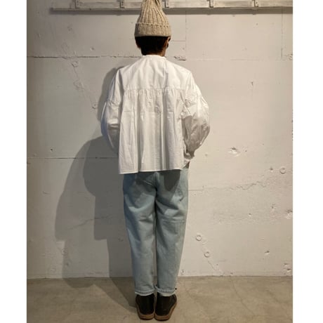 TISSU サフィランリネンデニム イージーテーパードパンツ size1 インディゴ