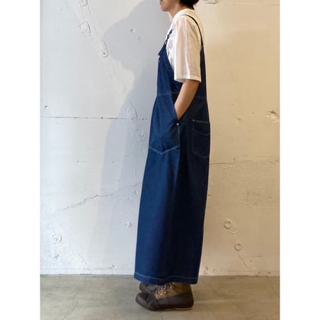 NATURAL LAUNDRY デニムサロペット インディゴ