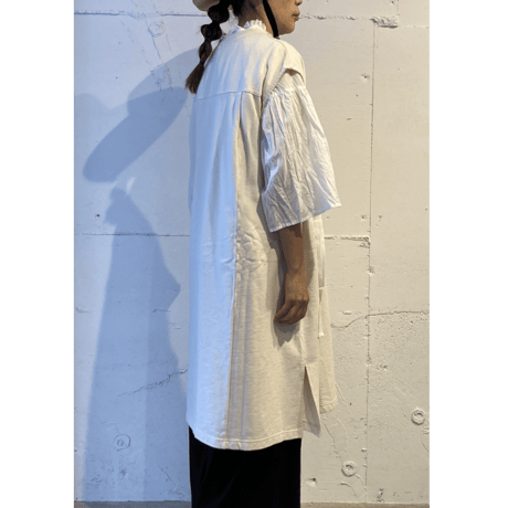 GALERIE TISSU エーゲ海オーガニック 裏毛ワンピース アイボリー