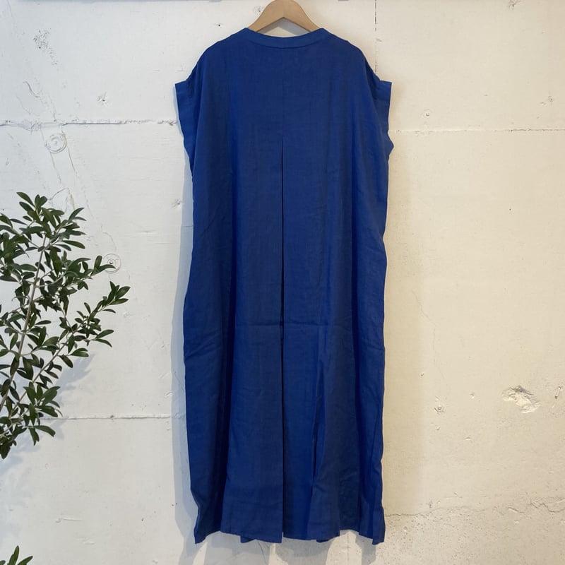 45R✴︎リネン 908オーシャンスモックプル インディゴ ワンピース 45R✴︎リネン 908オーシャンスモックプル インディゴ ワンピース