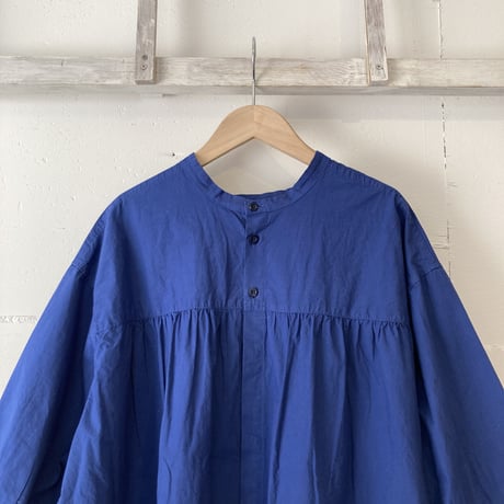 NATURALLAUNDRY スモッグタックワンピース ブルー