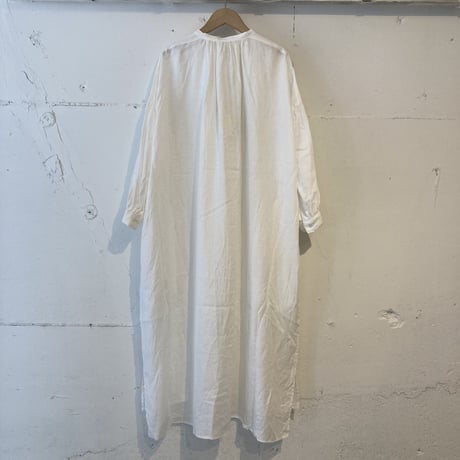 UNIVERSAL TISSU フレンチリネン シャツドレス オフ