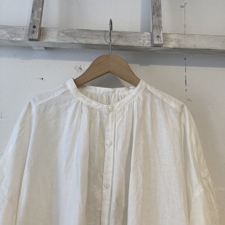 UNIVERSAL TISSU フレンチリネン シャツドレス オフ