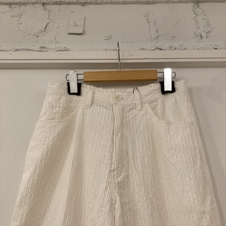 TISSU コーデュロイハイライズパンツ size3 シロ