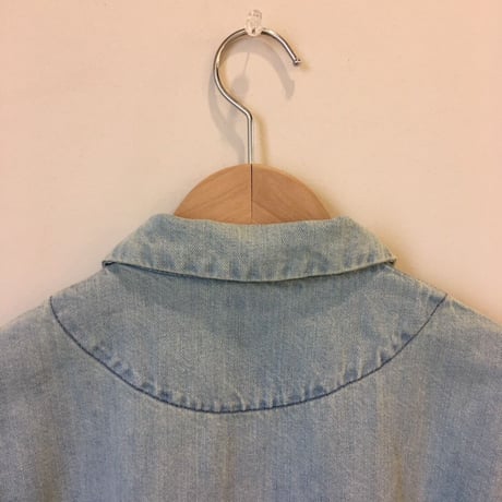 TISSU リネンデニムワークコート　ブリーチ