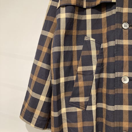 TISSU ハイデンシティ エフォートレストレンチ 3size ネイビー地チェック