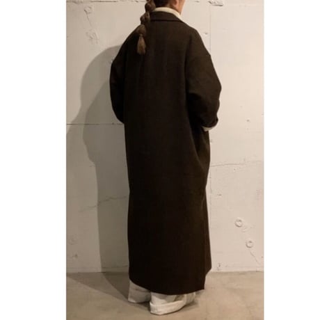 TISSU オリジナルウールへリンボン チェスターコート size3 ベージュへリンボン