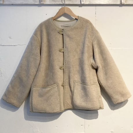 NATURAL LAUNDRY ボアリバーシブルジャケット　オフｘベージュ