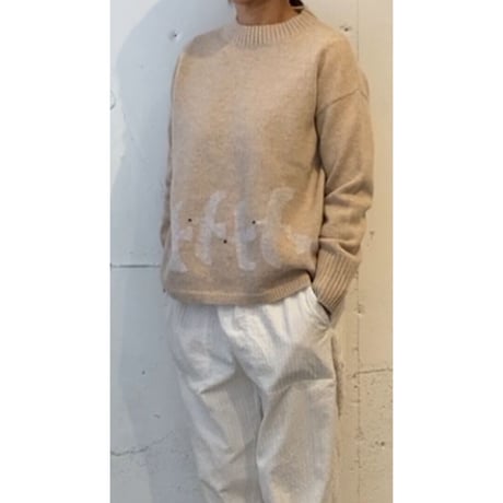 grin bird　インターシャ プルオーバーニット オフ