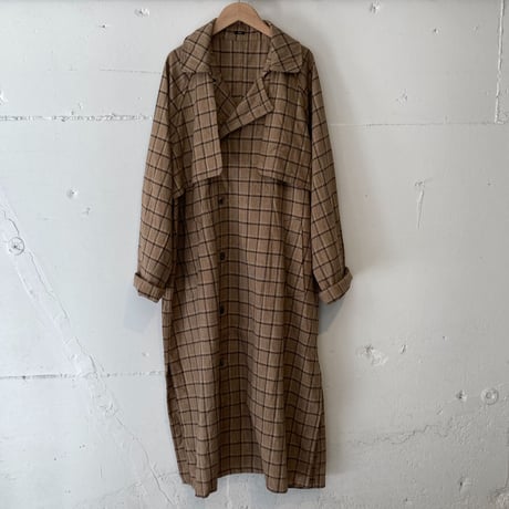 TISSU 先染めチェック ハイデンシティ エフォートレストレンチ size3　ベージュグレンチェック