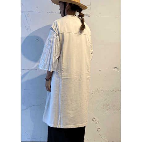 GALERIE TISSU エーゲ海オーガニック 裏毛ワンピース チャコール