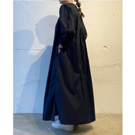 UNIVERSAL TISSU ナチュラルタイプライター クラシックギャザーワンピース スモーキーピンク