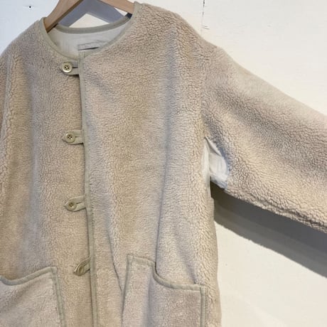 NATURAL LAUNDRY ボアリバーシブルジャケット　オフｘベージュ
