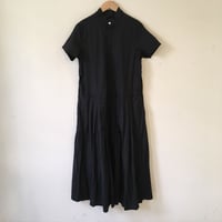 UNIVERSAL TISSU　コットンブロード ホスピタル ハーフスリーブワンピース　クロ