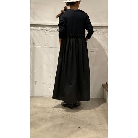 UNIVERSAL SEVEN クラッシック天竺 マキシワンピース シロ