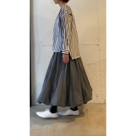 UNIVERSAL TISSU ナチュラルタイプライター イージーバルーンスカート TOPグレー