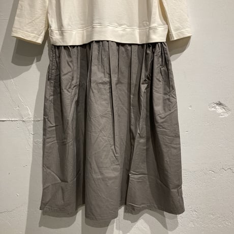 NATURAL LAUNDRY 度詰め天竺クレアワンピース クリーム