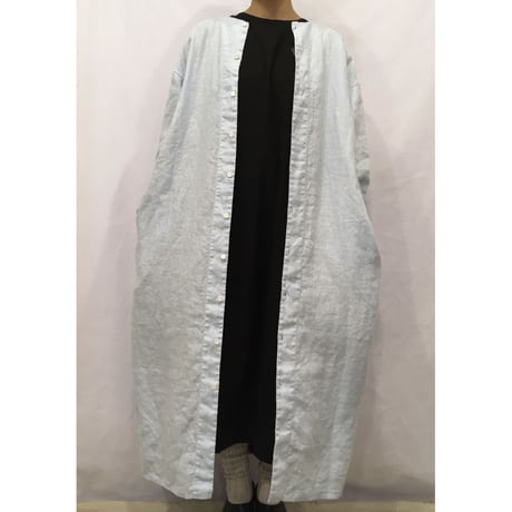 UNIVERSAL TISSU リネン カフタンドレス　クロ