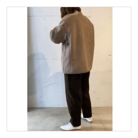 NATURAL LAUNDRY ボアリバーシブルジャケット　オフｘベージュ