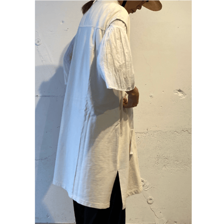 GALERIE TISSU エーゲ海オーガニック 裏毛ワンピース アイボリー