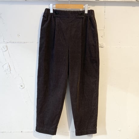 GALERIE TISSU コーデュロイ イージーセーラーパンツ チャコール