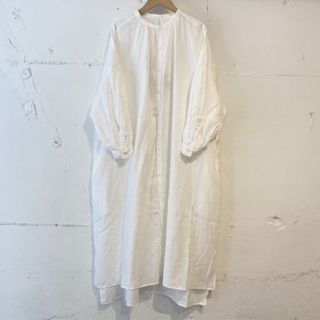 UNIVERSAL TISSU フレンチリネン シャツドレス オフ
