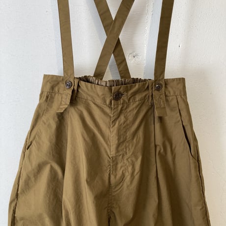 NATURAL LAUNDRY ダンプ サスペンダーパンツ ウォルナット