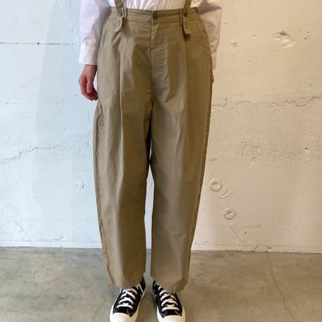 NATURAL LAUNDRY ダンプ サスペンダーパンツ ウォルナット