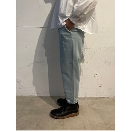 TISSU サフィランリネンデニム イージーテーパードパンツ size1 ブリーチ