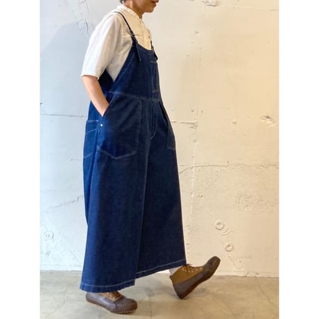 NATURAL LAUNDRY デニムサロペット インディゴ