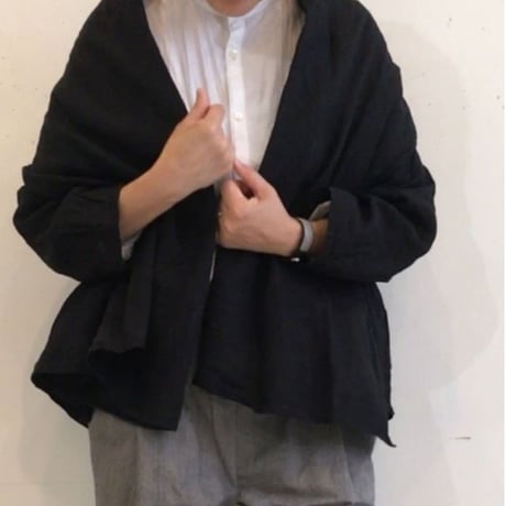 UNIVERSAL TISSU　オリガミガウン ジャケット　クロ