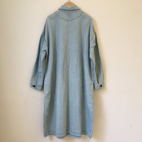 TISSU リネンデニムワークコート　ブリーチ