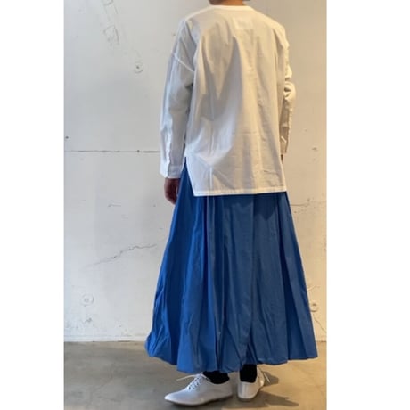 UNIVERSAL TISSU ナチュラルタイプライター イージーバルーンスカート ブルー